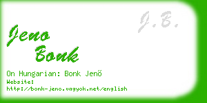jeno bonk business card