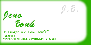 jeno bonk business card